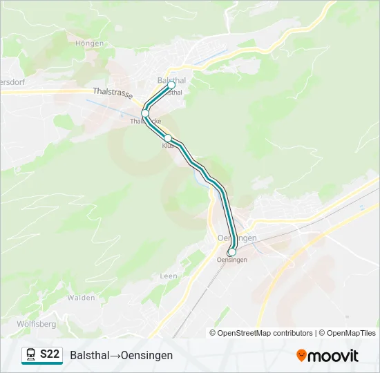S22 Train Line Map