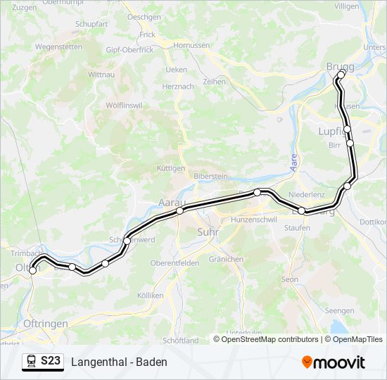 S23 train Line Map