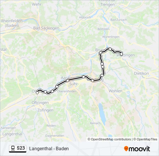 S23 train Line Map