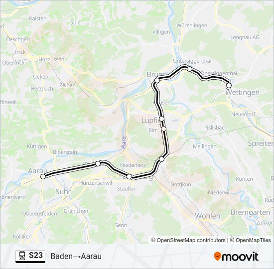 S23 train Line Map