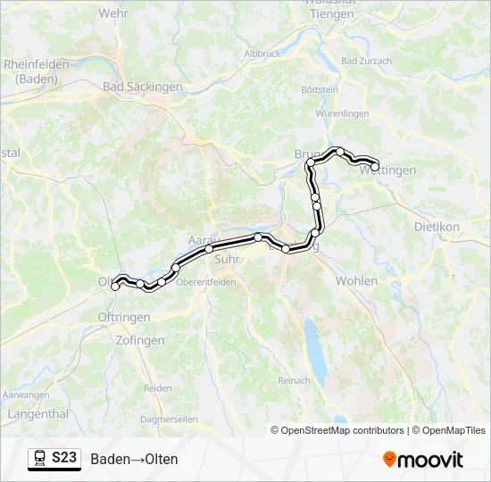 S23 Train Line Map