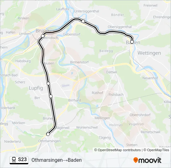 S23 Train Line Map