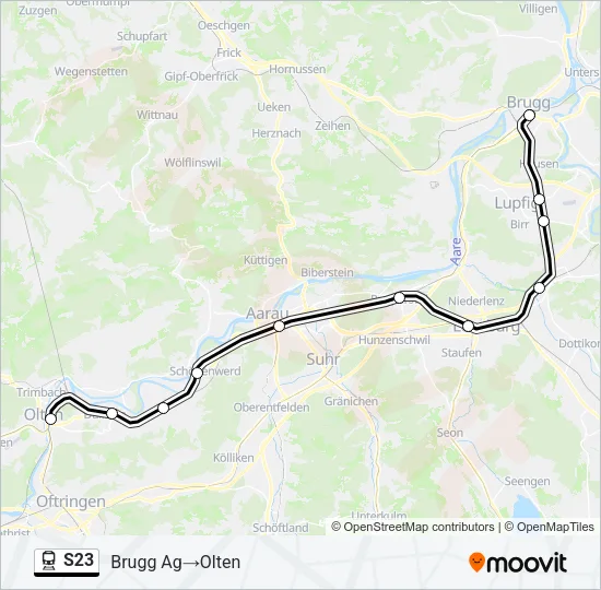 S23 Train Line Map