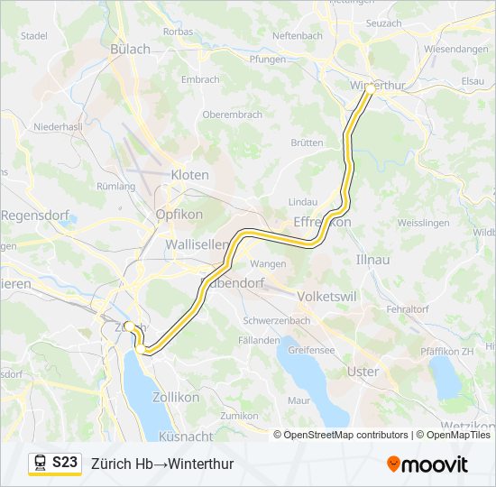 S23 train Line Map