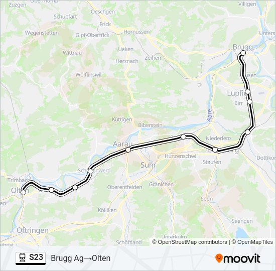 S23 Train Line Map