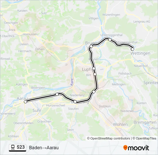 S23 Train Line Map
