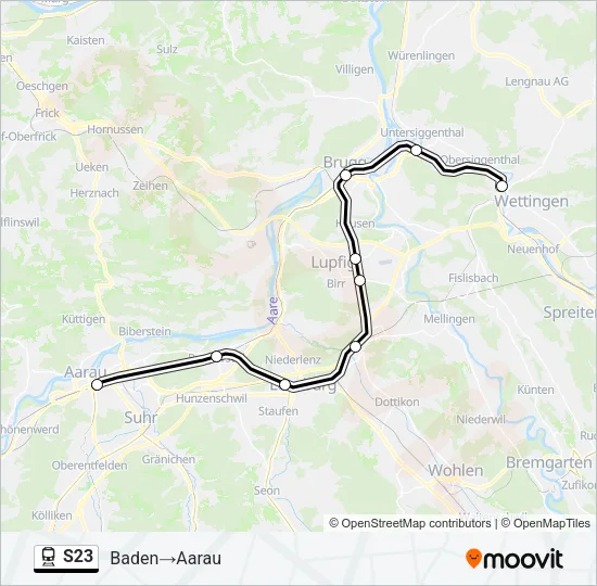 S23 Train Line Map
