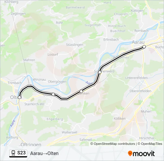 S23 Train Line Map