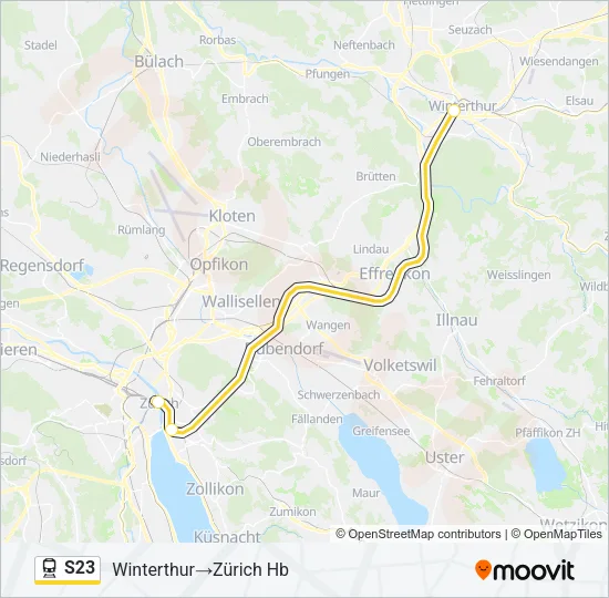 S23 Train Line Map