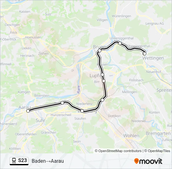 S23 Train Line Map