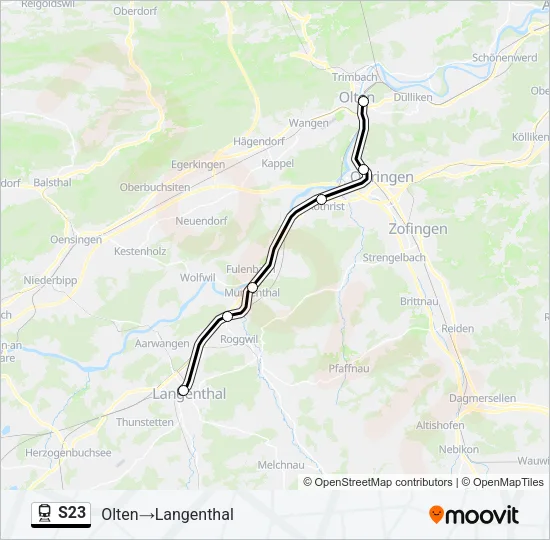 S23 Train Line Map