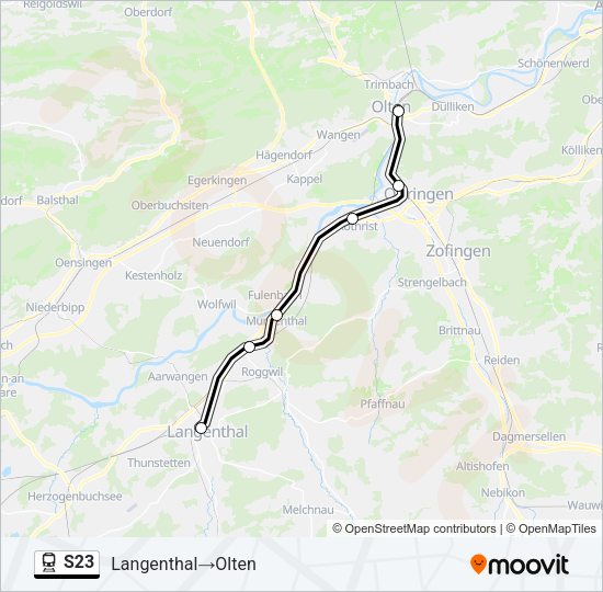 S23 Train Line Map