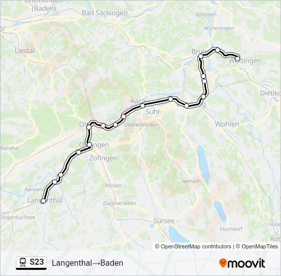 S23 Train Line Map