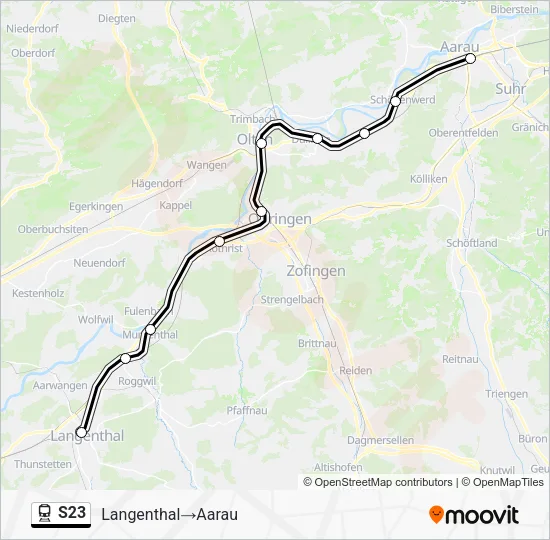 S23 Train Line Map