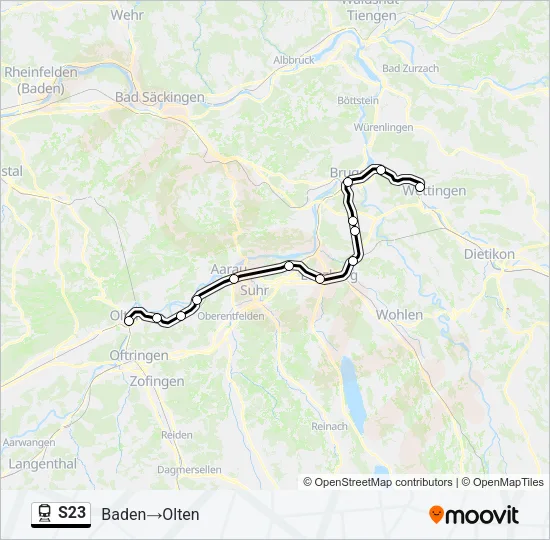 S23 Train Line Map