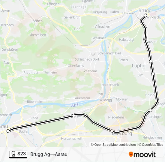 S23 Train Line Map