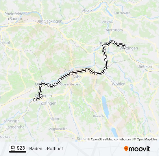S23 Train Line Map