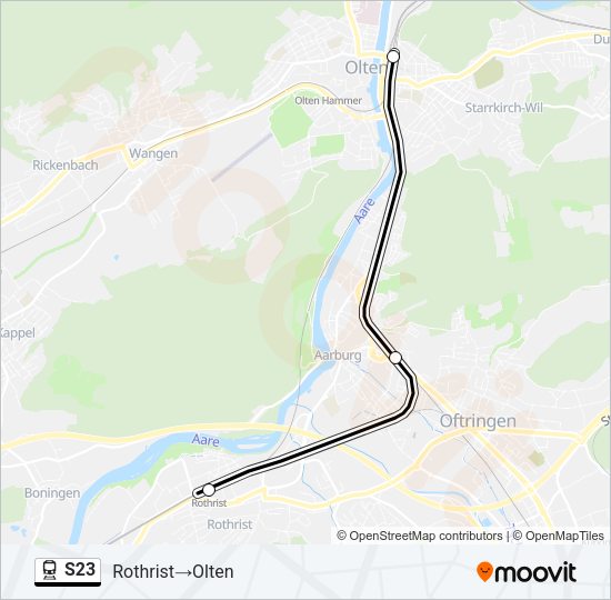 S23 Train Line Map