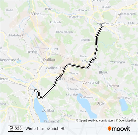 S23 Train Line Map