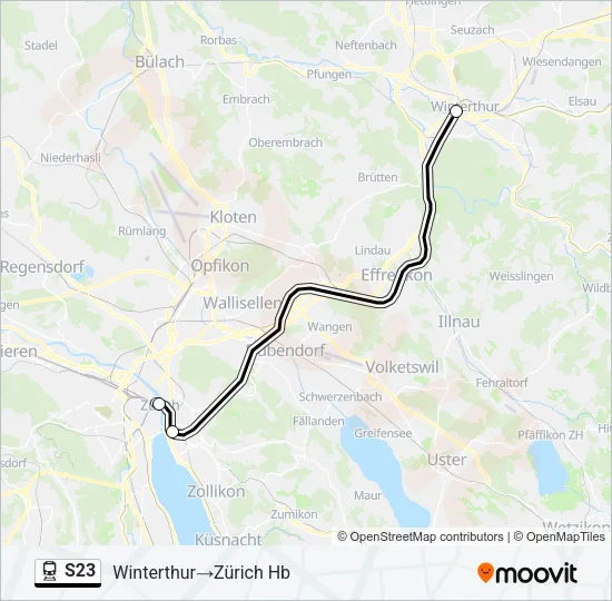 S23 Train Line Map