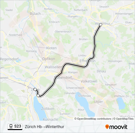 S23 Train Line Map