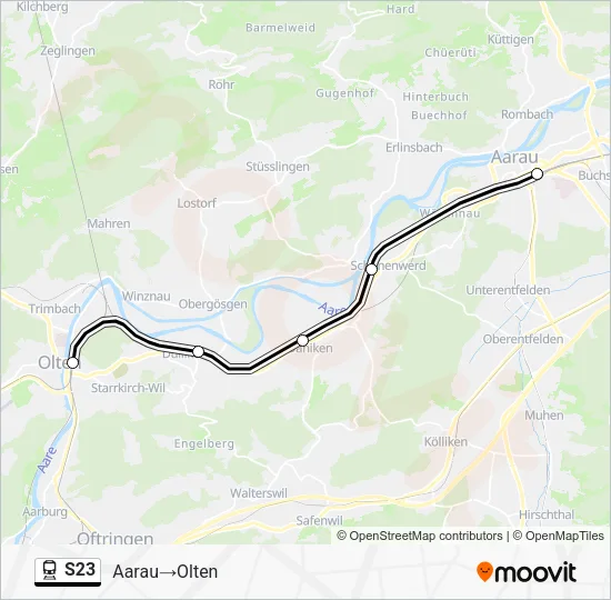 S23 Train Line Map