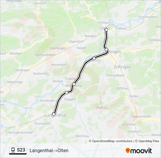 S23 Train Line Map
