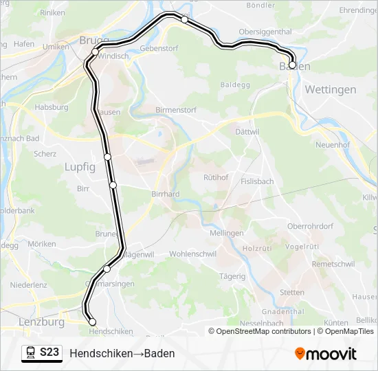 S23 Train Line Map