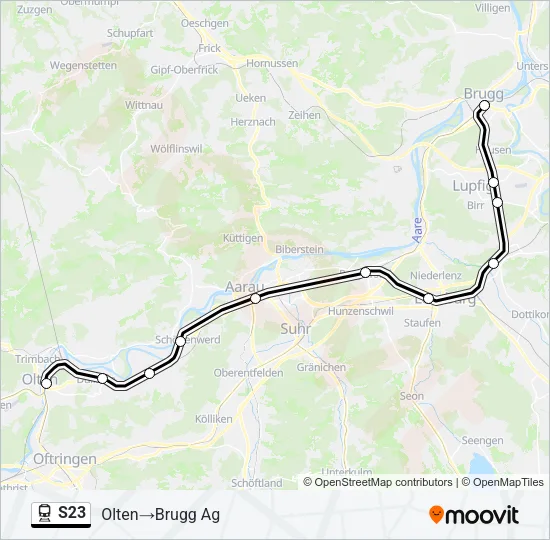 S23 Train Line Map