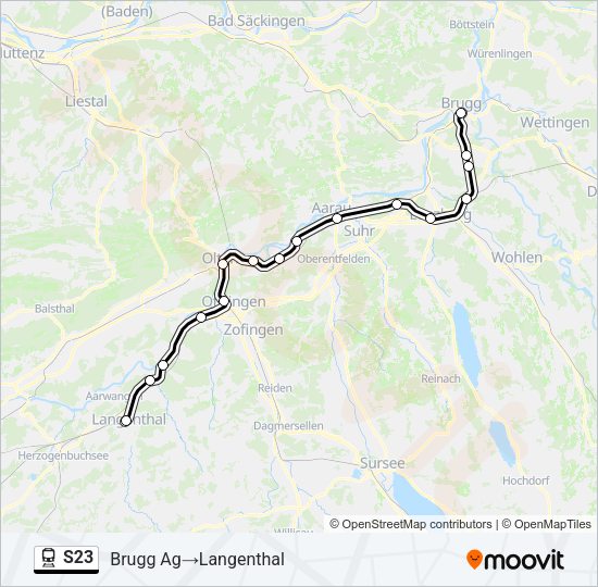 S23 Train Line Map