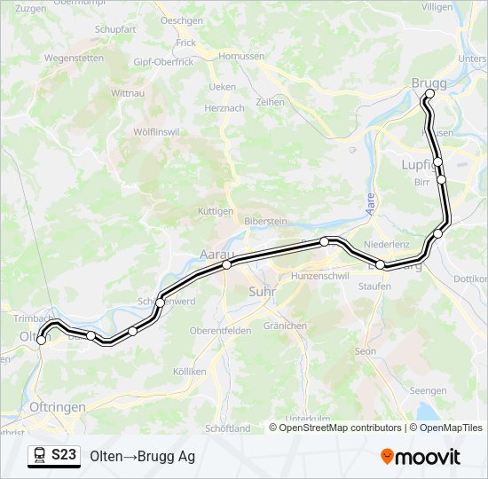 S23 Train Line Map