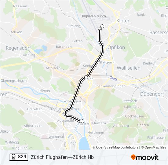 S24 train Line Map