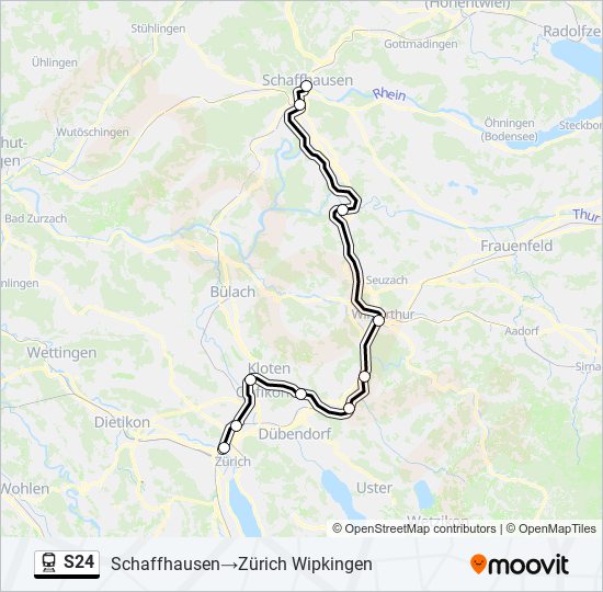 S24 train Line Map