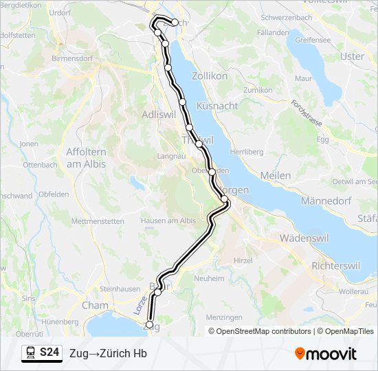 S24 train Line Map