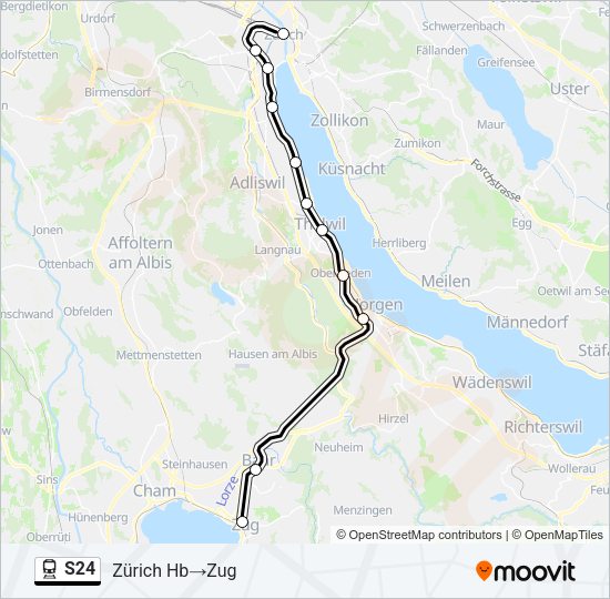 S24 Train Line Map