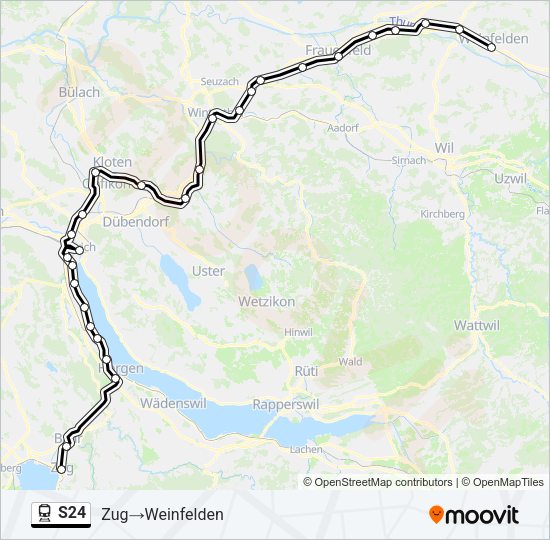 S24 Train Line Map