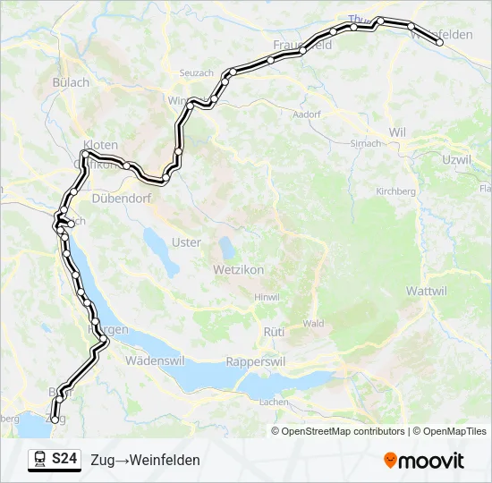 S24 Train Line Map