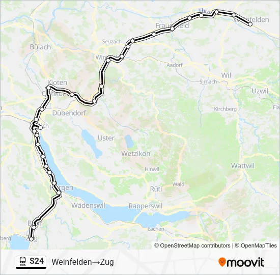 S24 Train Line Map