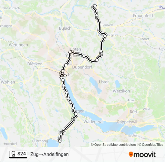 S24 Train Line Map