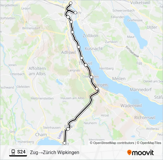 S24 Train Line Map