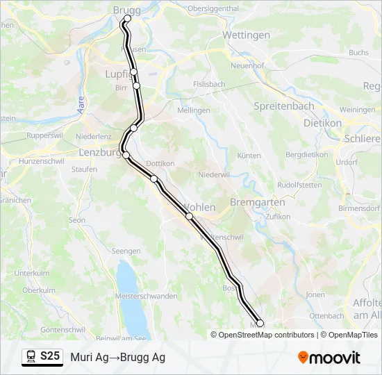 S25 Train Line Map