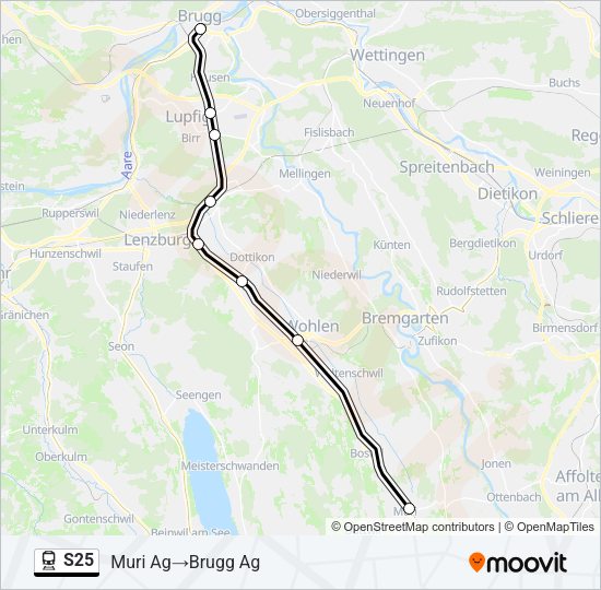 S25 Train Line Map