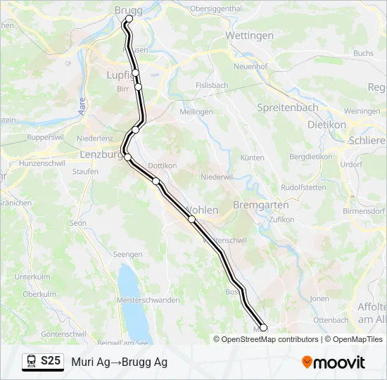 S25 Train Line Map