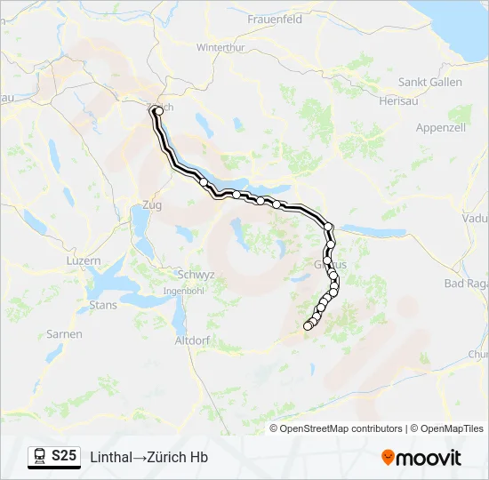 S25 Train Line Map