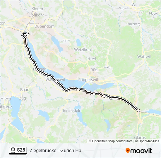 S25 Train Line Map