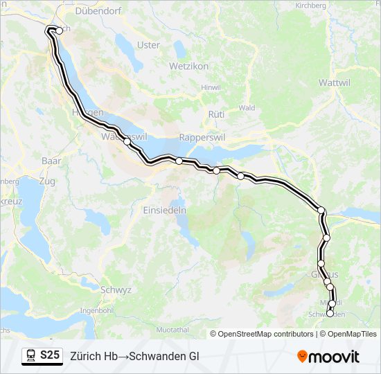 S25 Train Line Map