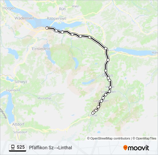 S25 Train Line Map