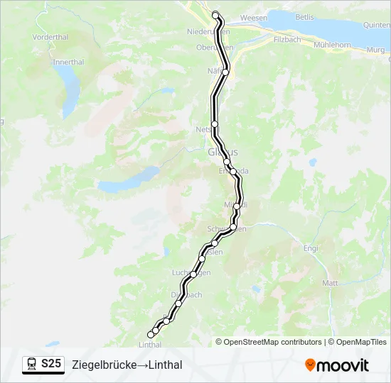 S25 Train Line Map