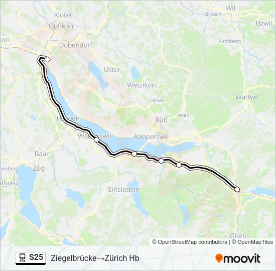 S25 Train Line Map