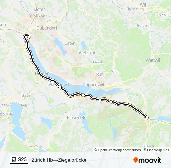 S25 Train Line Map